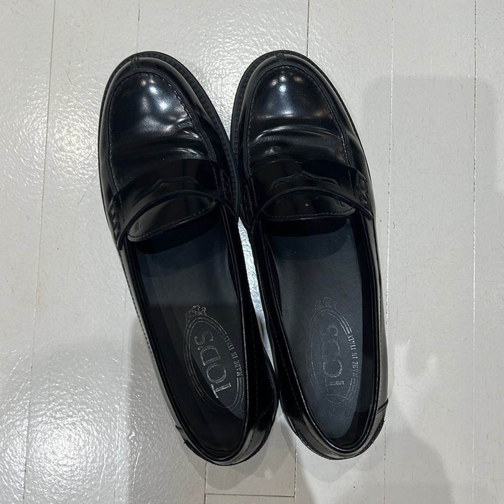 TODS black penny loafers